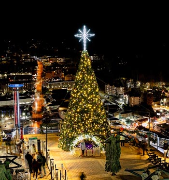 SkyPark Lights Over Gatlinburg